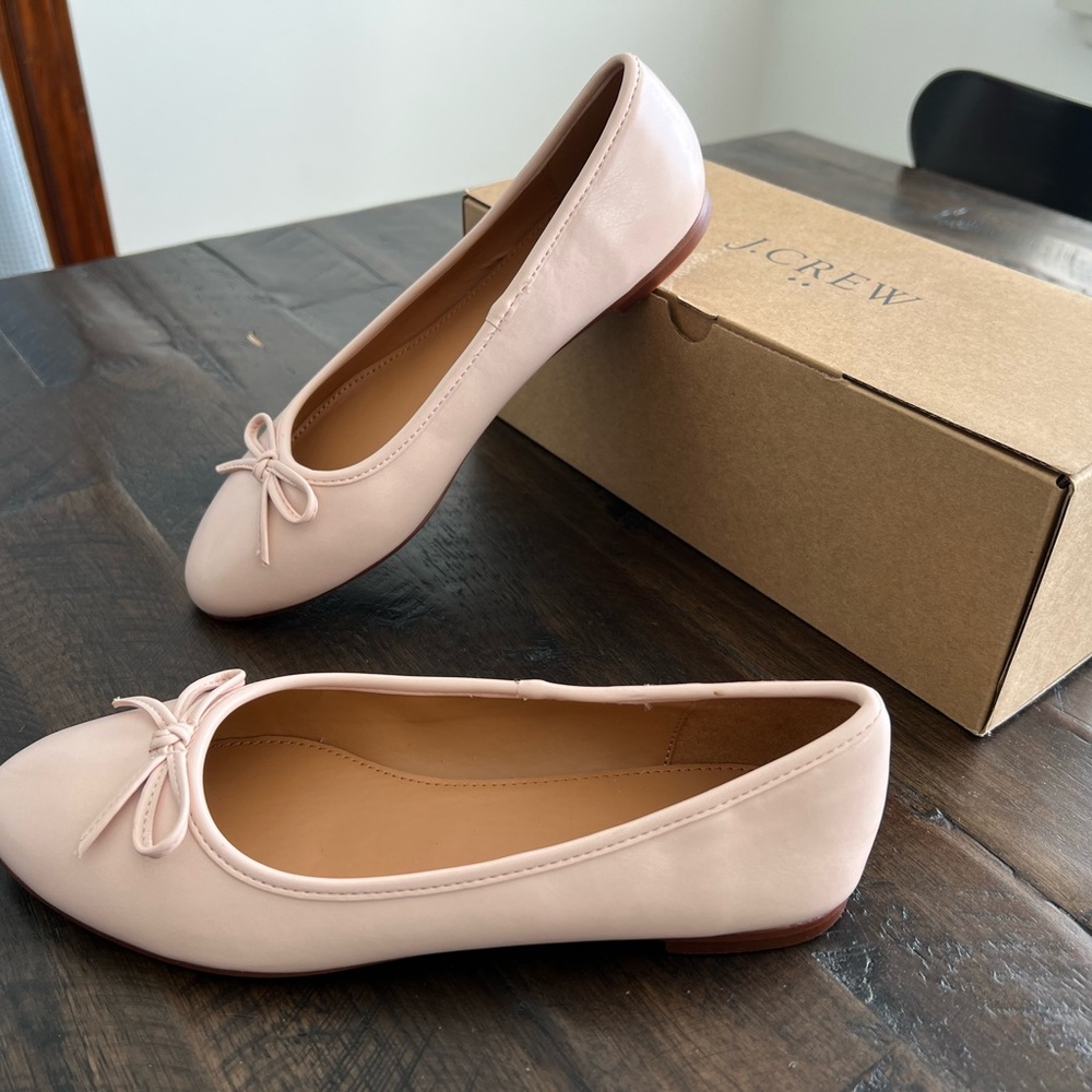 J. Crew Women's Blush Bow Flats - Picture 2 of 4